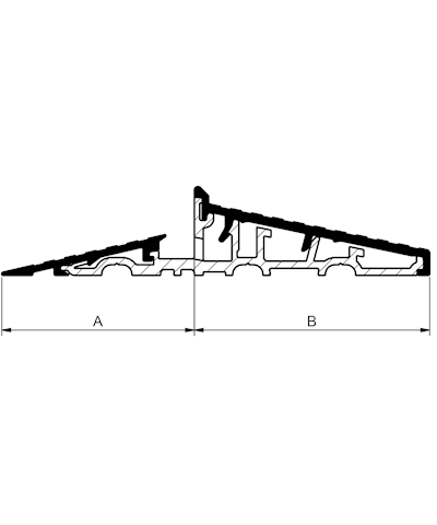 AWP 707 Alu-Sill 54/66 o/holes - 6600 mm