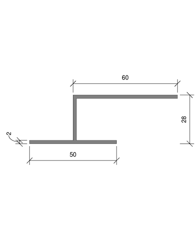 ABP103 OMEGA Z 28x85X2 - 6000 mm
